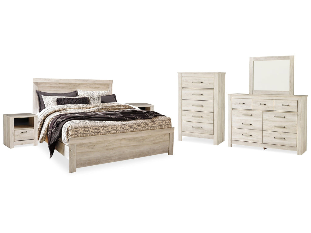 Bellaby Whitewash King Panel Bedroom Set