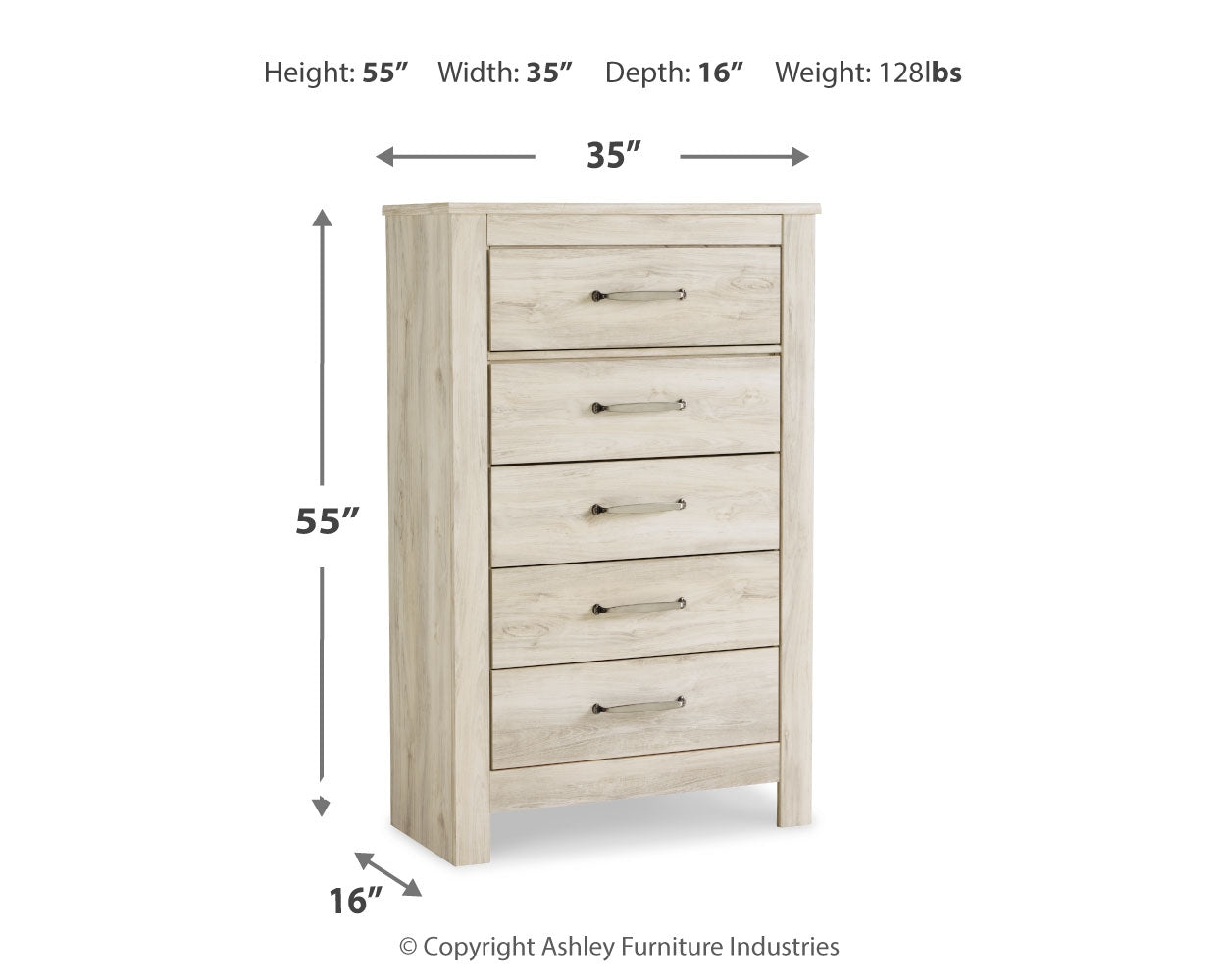 Bellaby Whitewash King Panel Bedroom Set