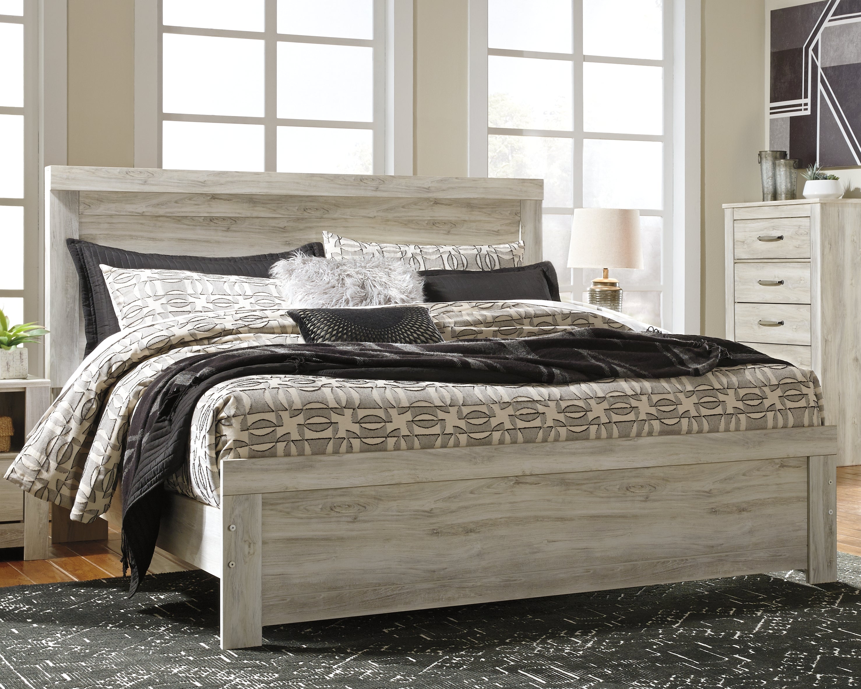 Bellaby Whitewash King Panel Bedroom Set