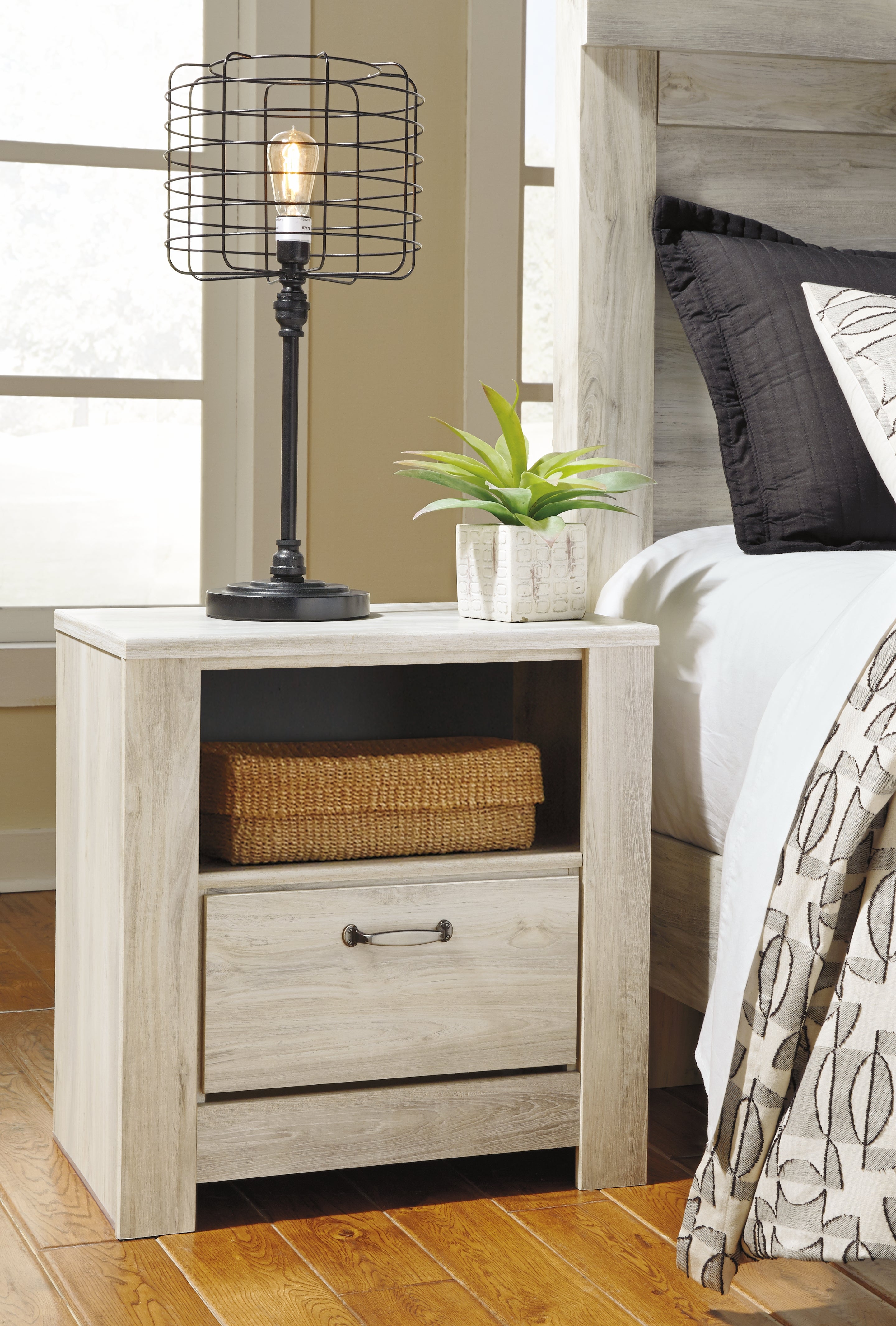 Bellaby Whitewash King Panel Storage Bedroom Set