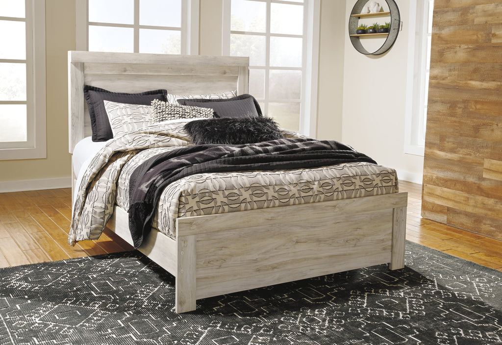 Bellaby Whitewash Queen Panel Bed, Dresser and Mirror
