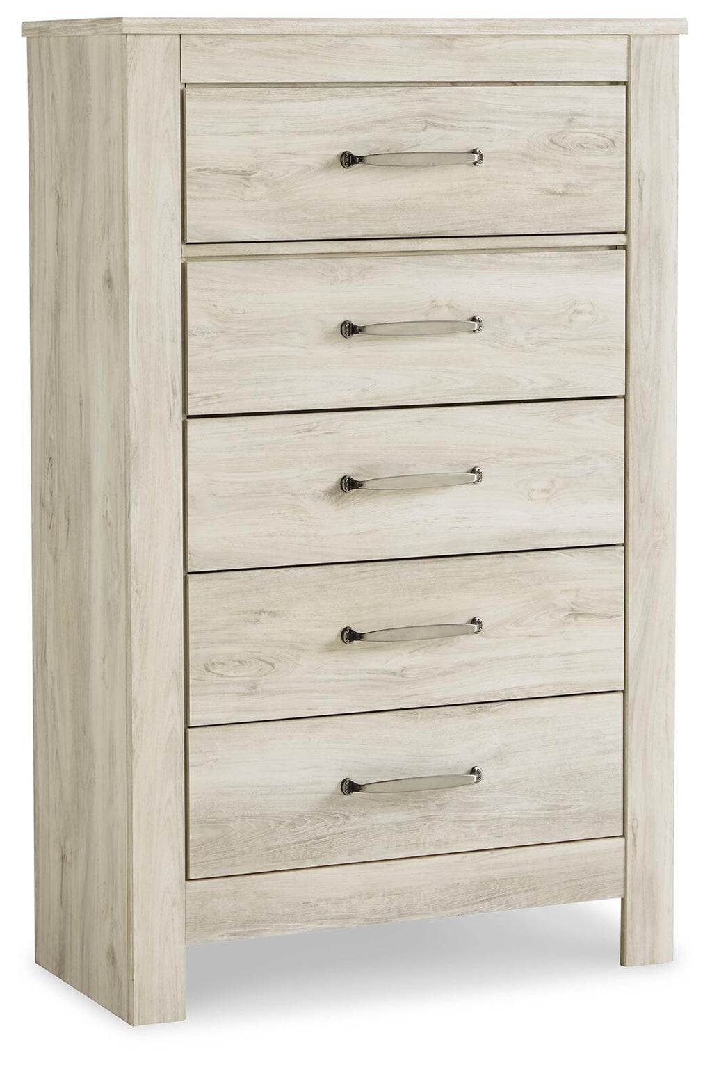 Bellaby Whitewash Queen Panel Headboard, Dresser, Mirror, Chest and 2 Nightstands