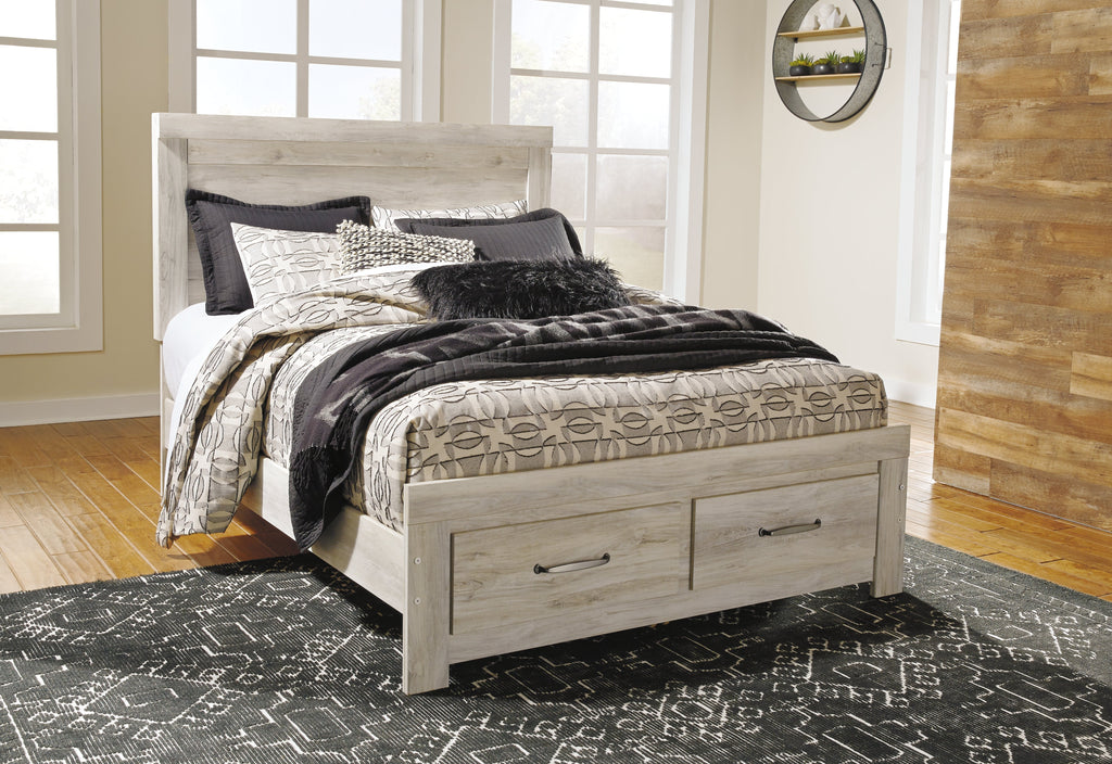 Bellaby Whitewash Queen Panel Storage Bedroom Set
