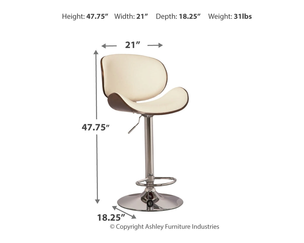 Bellatier Faux Leather Adjustable Height Bar Stools