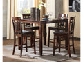 Bennox Brown Counter Height Dining Room Set (Set of 5)