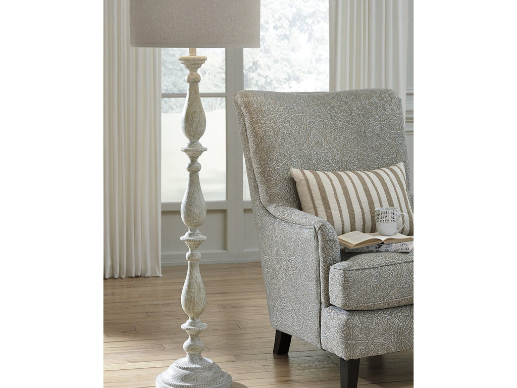 Bernadate Whitewash Floor Lamp