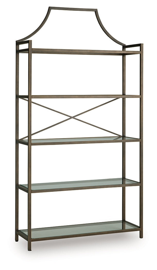 Bernonly Antique Bronze Finish 72" Bookcase