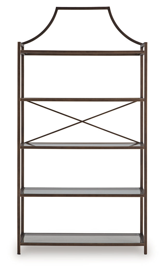 Bernonly Antique Bronze Finish 72" Bookcase
