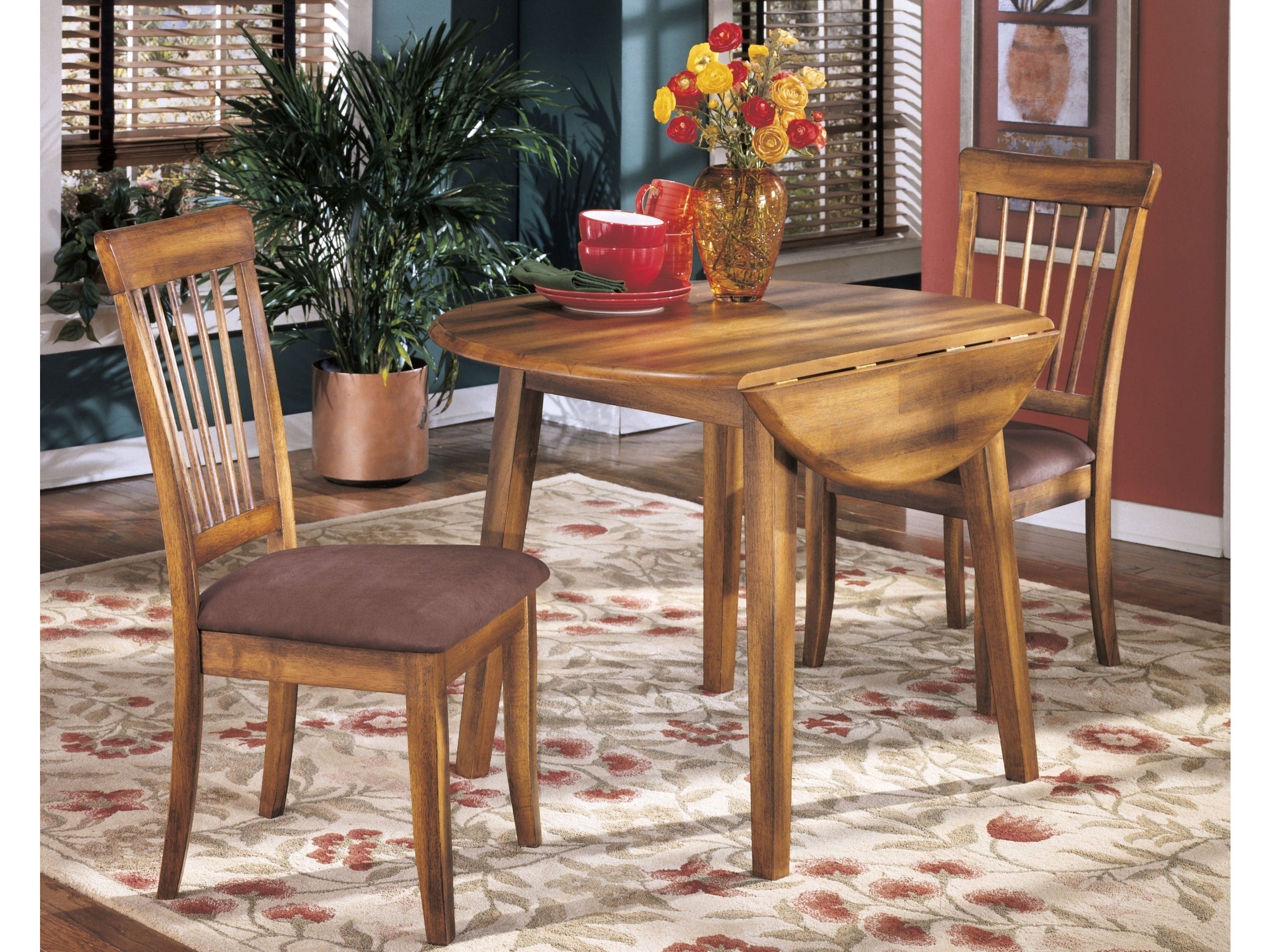 Berringer Rustic Brown Drop Leaf Dining Table
