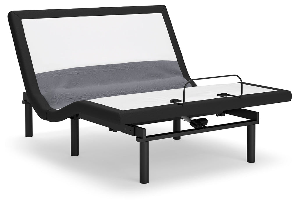 Best Base with Lumbar and Audio Charcoal Gray Queen Adjustable Base