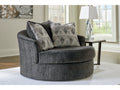Biddeford Shadow Oversized Swivel Accent Chair