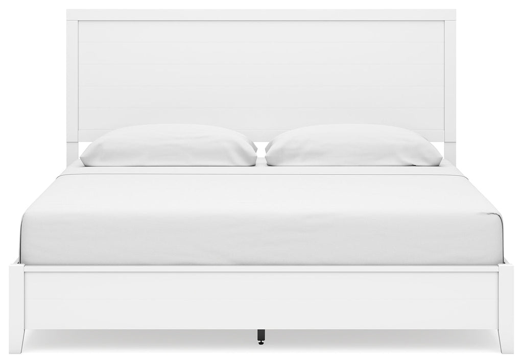 Binterglen White King Panel Bedroom Set with Dresser and Nightstand