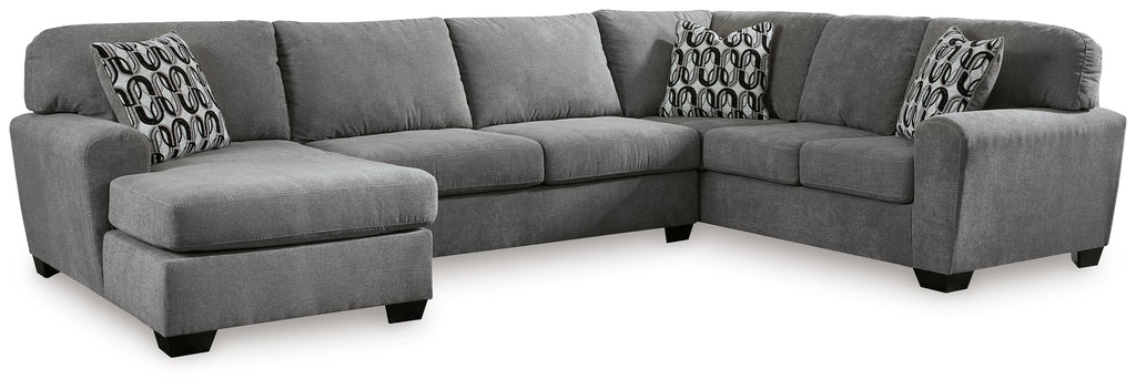 Birkdale Court Gray 3-Piece Sectional with LAF Chaise