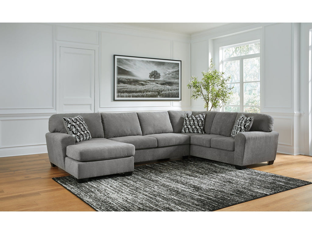 Birkdale Court Gray 3-Piece Sectional with LAF Chaise