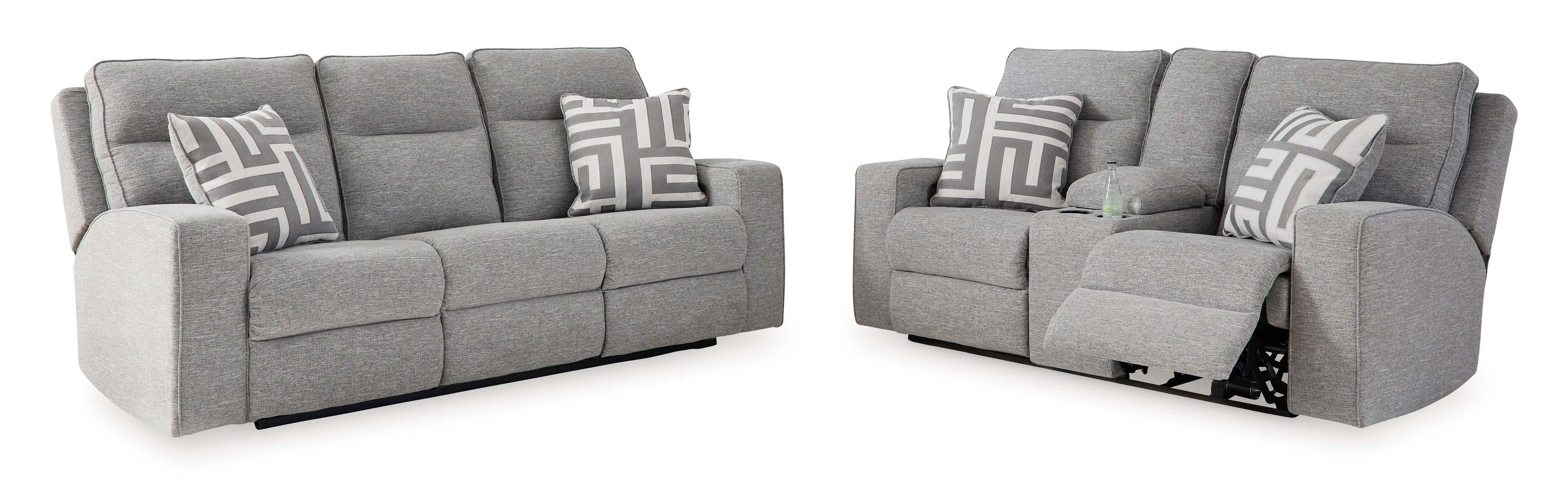 Biscoe Pewter Power Reclining Living Room Set / 2pc