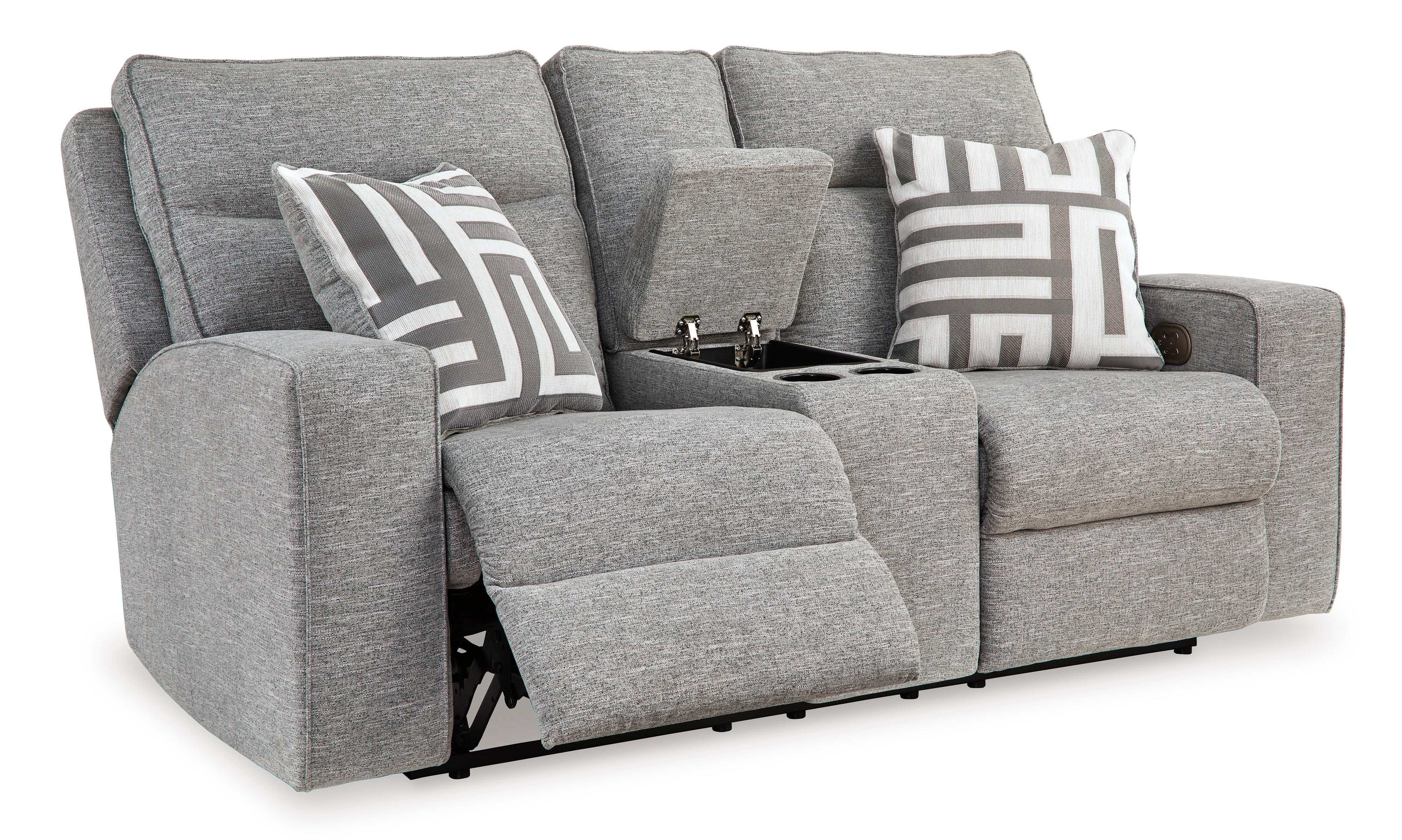 Biscoe Pewter Power Reclining Living Room Set / 2pc
