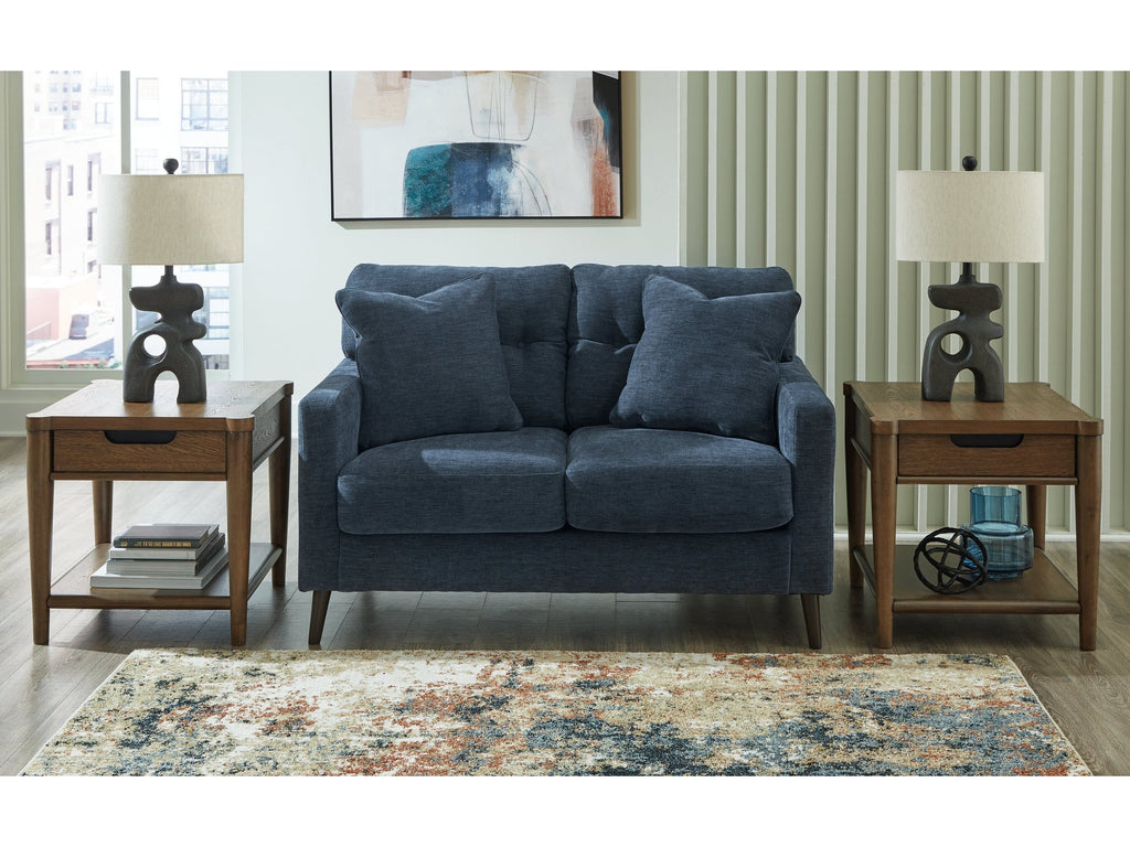 Bixler Navy Loveseat