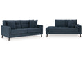 Bixler Navy Sofa and Chaise