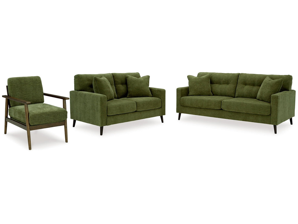 Bixler Olive Sofa, Loveseat and Chair
