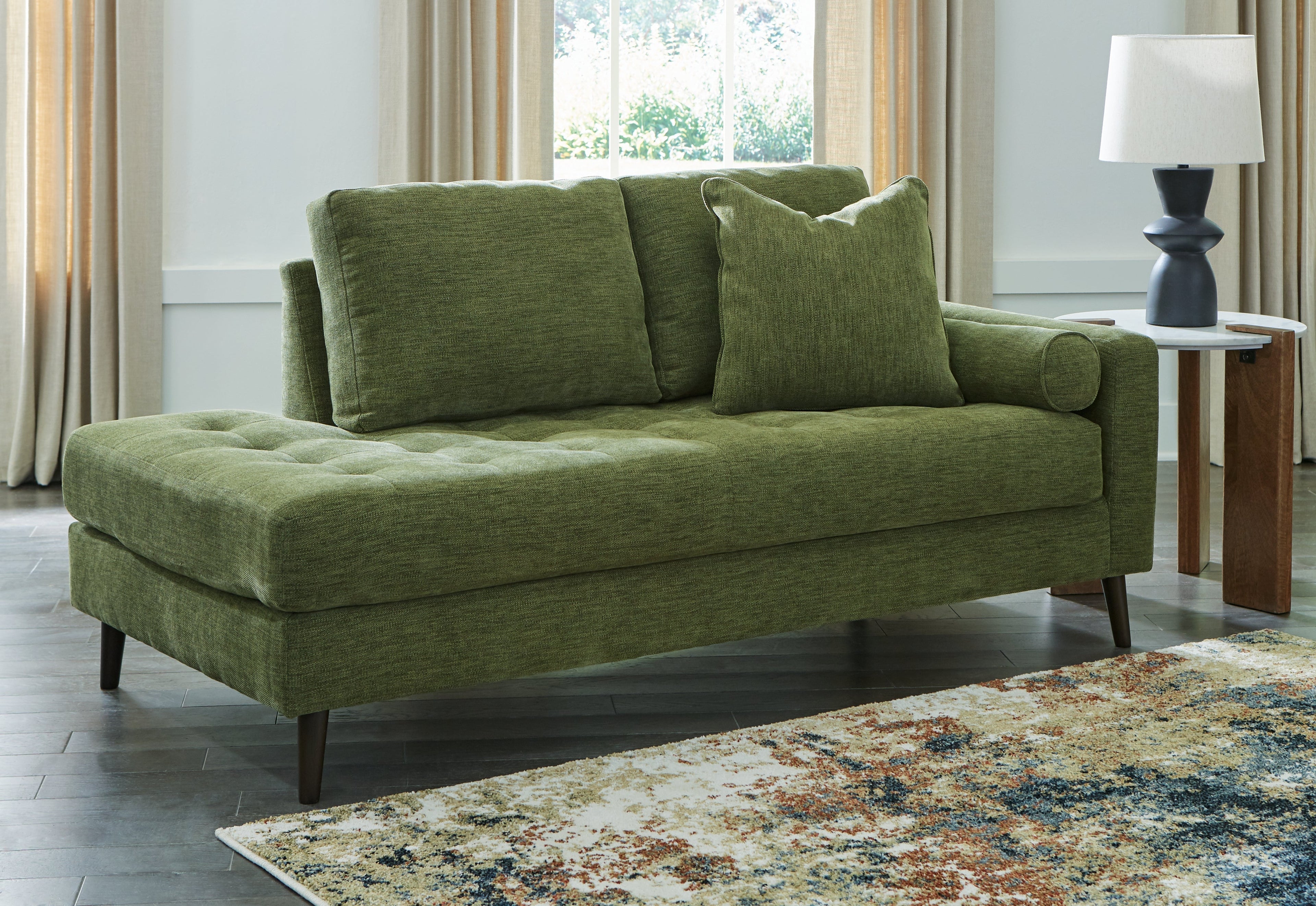 Bixler Olive Sofa and Chaise