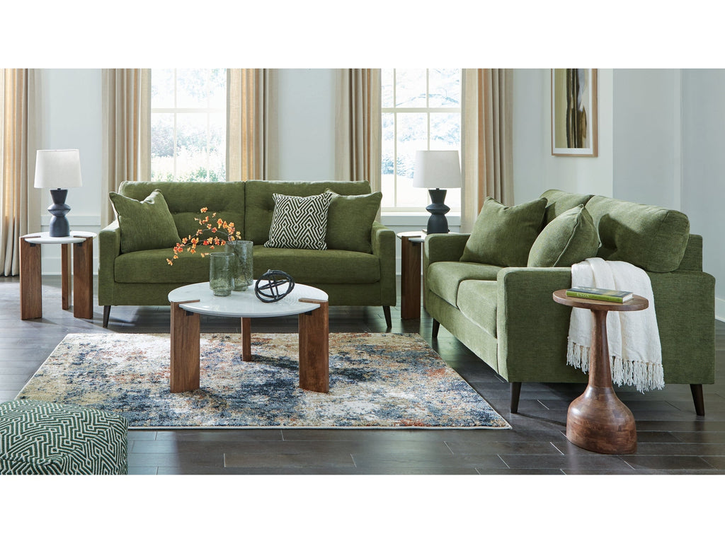 Bixler Olive Sofa and Loveseat