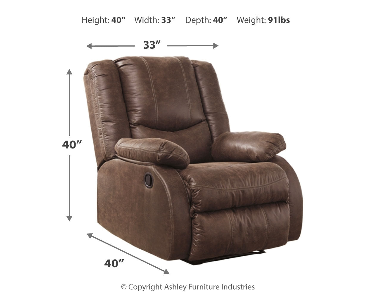 Bladewood Coffee Manual Recliner