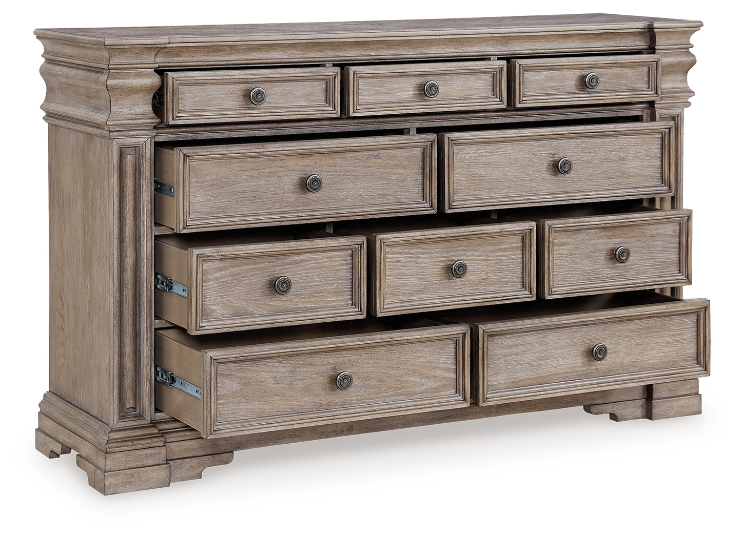 Blairhurst Light Grayish King Panel Bedroom Set, Brown