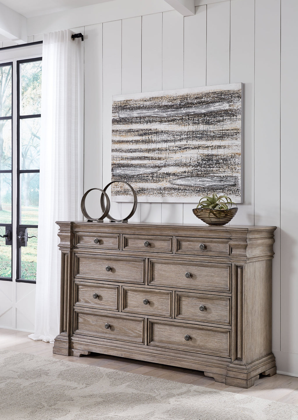 Blairhurst Light Grayish Cal. King Panel Bedroom Set, Brown