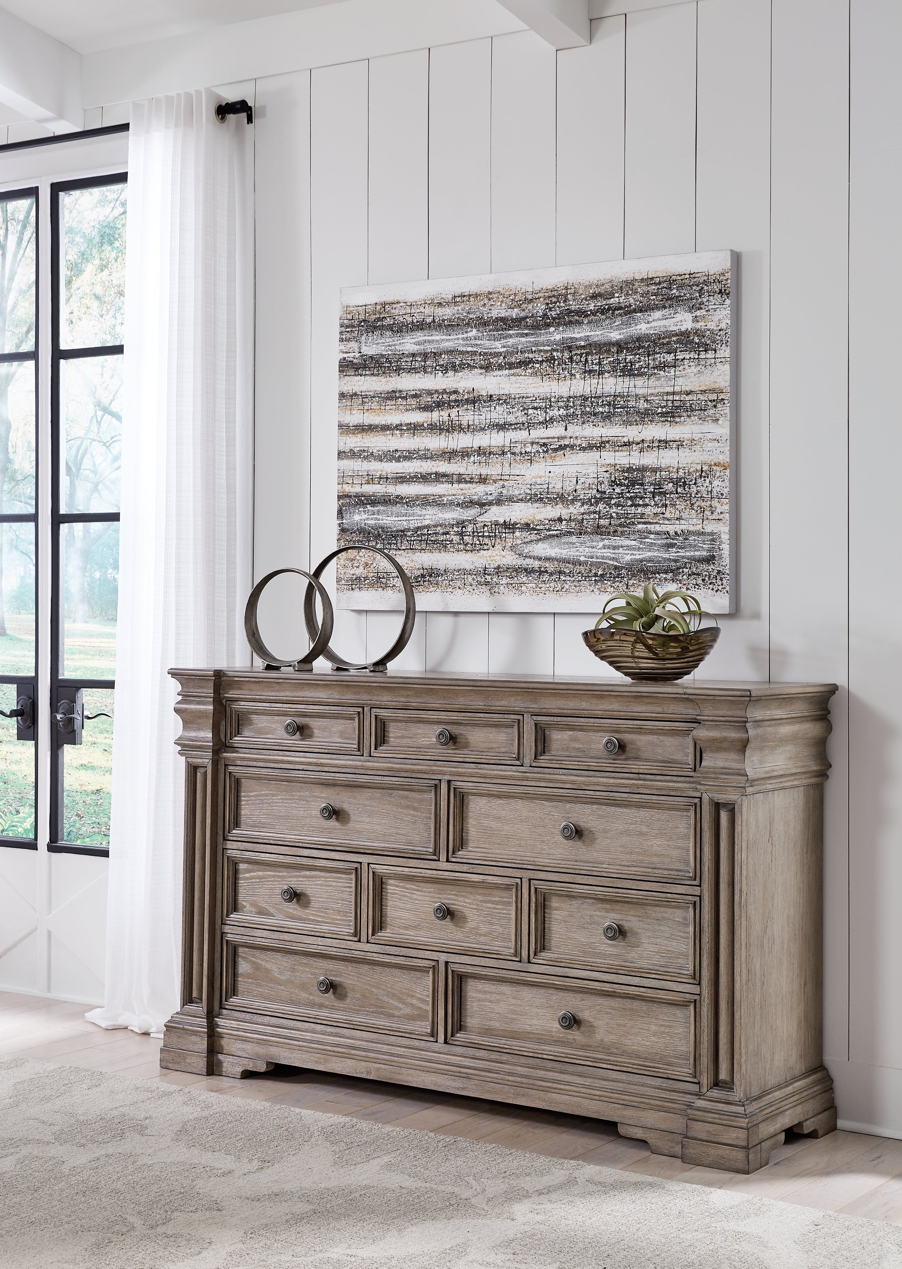 Blairhurst Light Grayish Cal. King Panel Bedroom Set, Brown