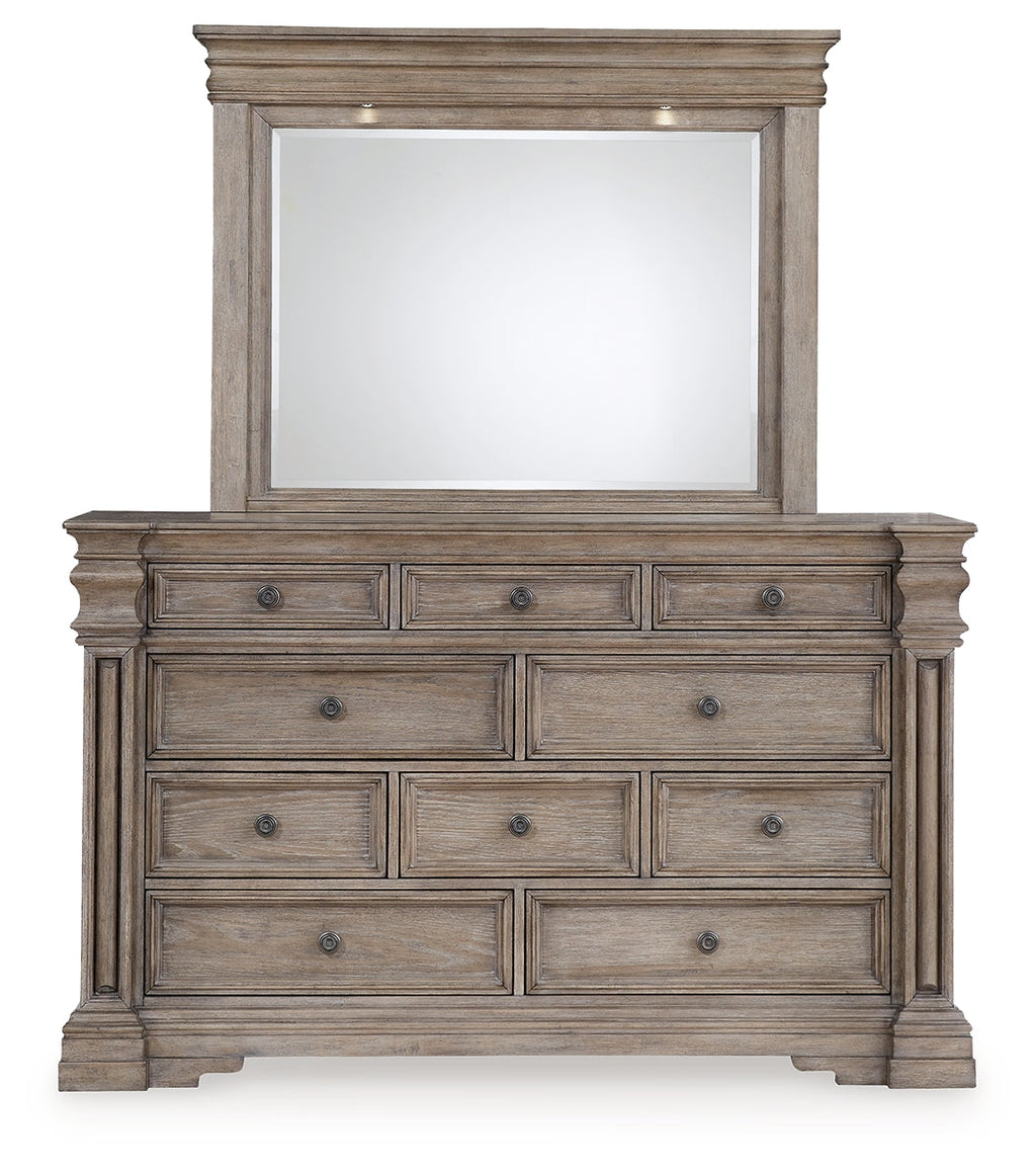 Blairhurst Light Grayish King Panel Bedroom Set, Brown