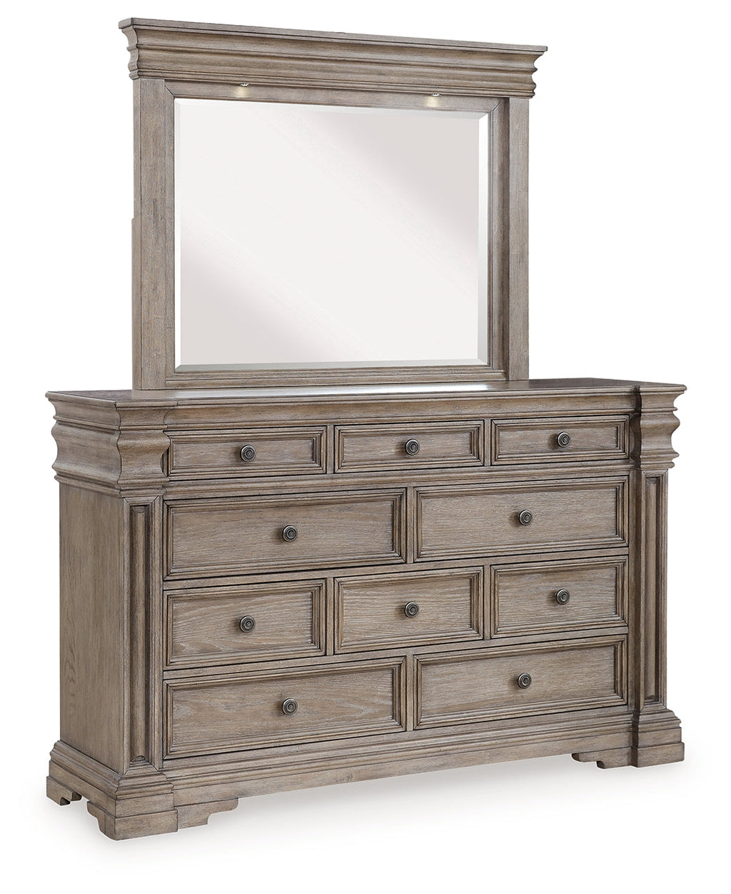 Blairhurst Light Grayish King Panel Bedroom Set, Brown