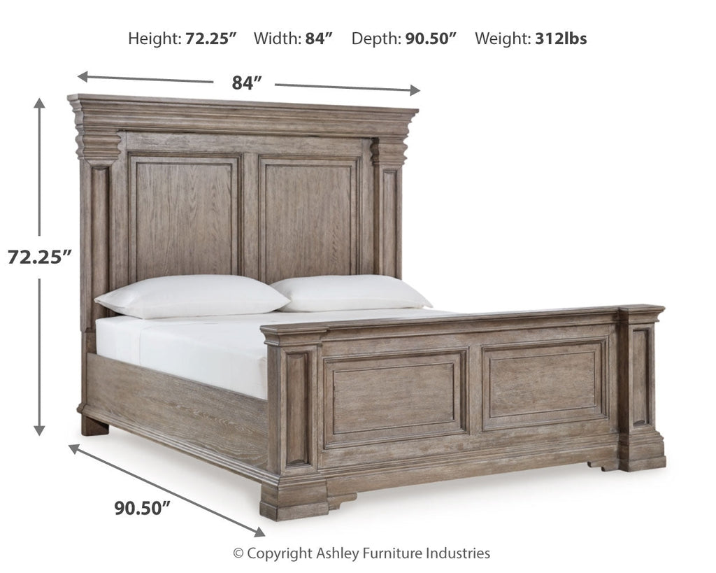 Blairhurst Light Grayish King Panel Bedroom Set, Brown