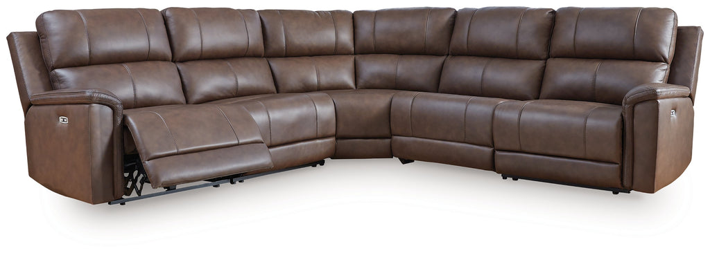 Bleckley Espresso 5-Piece Power Reclining Sectional