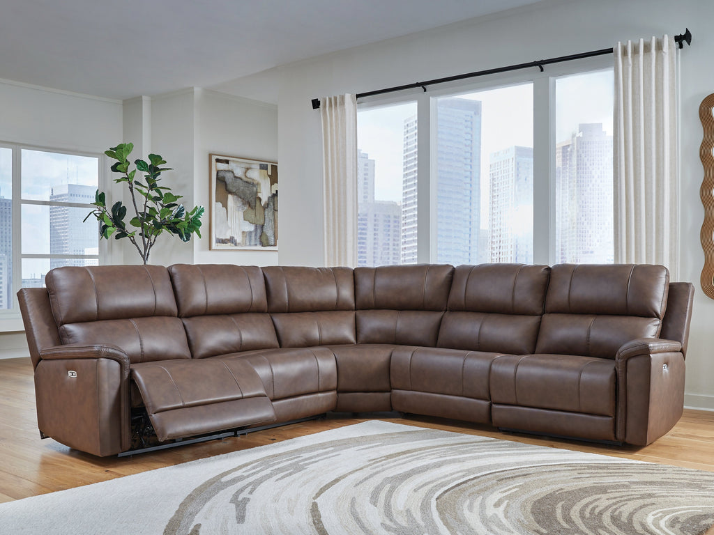 Bleckley Espresso 5-Piece Power Reclining Sectional