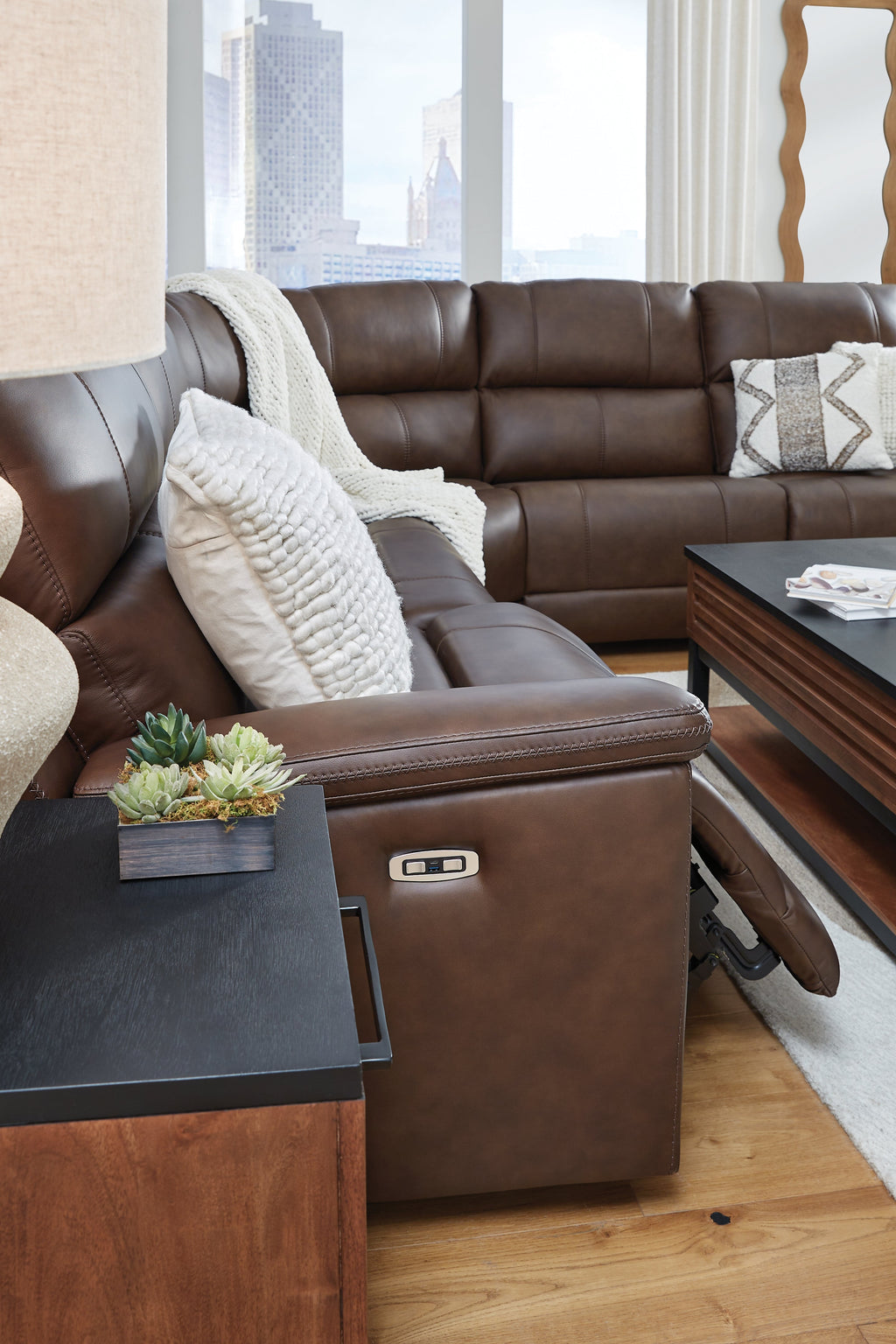 Bleckley Espresso 5-Piece Power Reclining Sectional