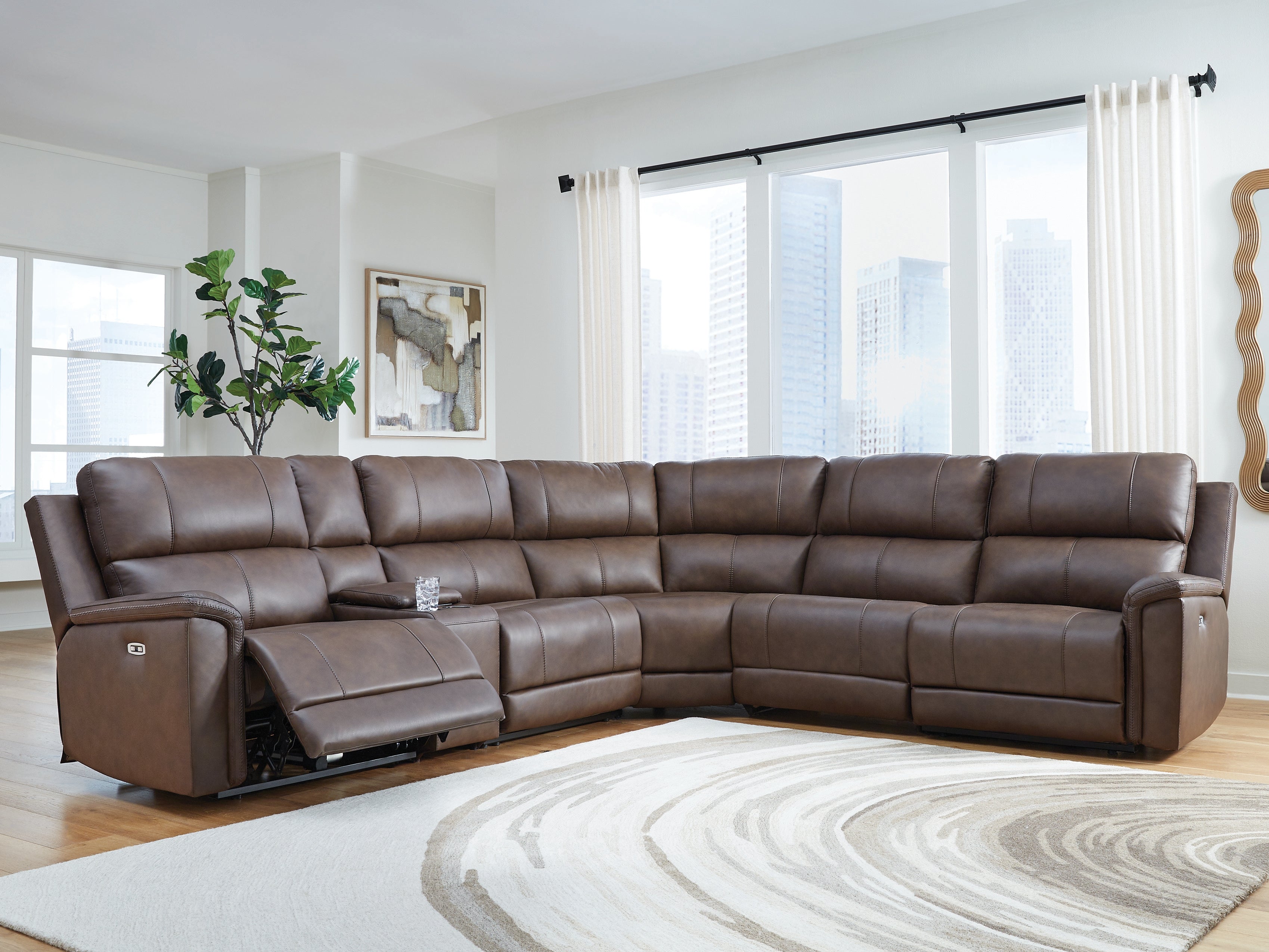 Bleckley Espresso 6-Piece Power Reclining Sectional