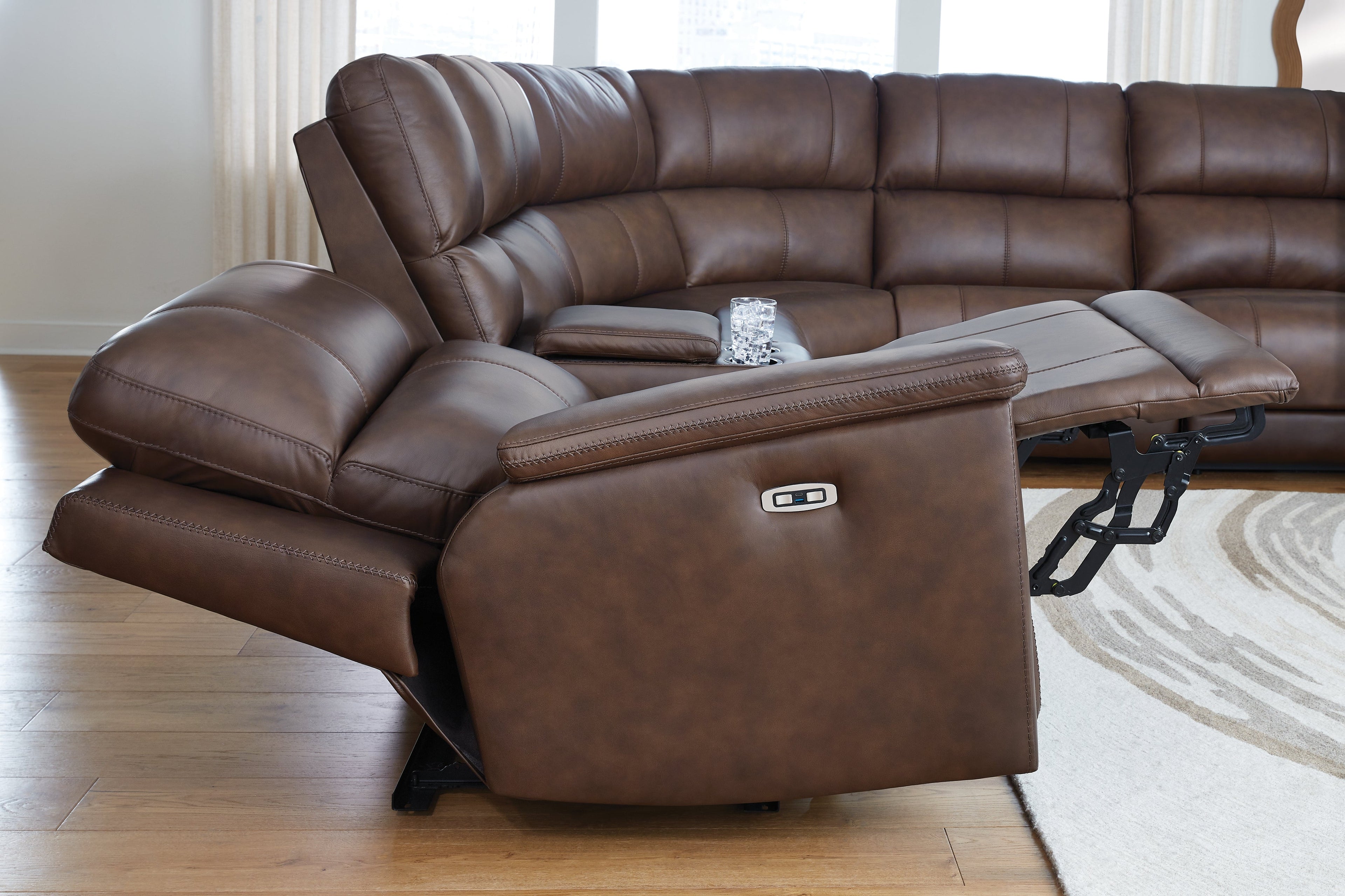 Bleckley Espresso 6-Piece Power Reclining Sectional