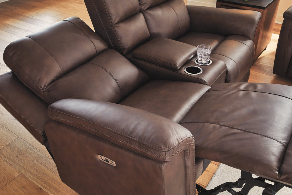 Bleckley Espresso PWR REC Loveseat/CON/ADJ HDRST
