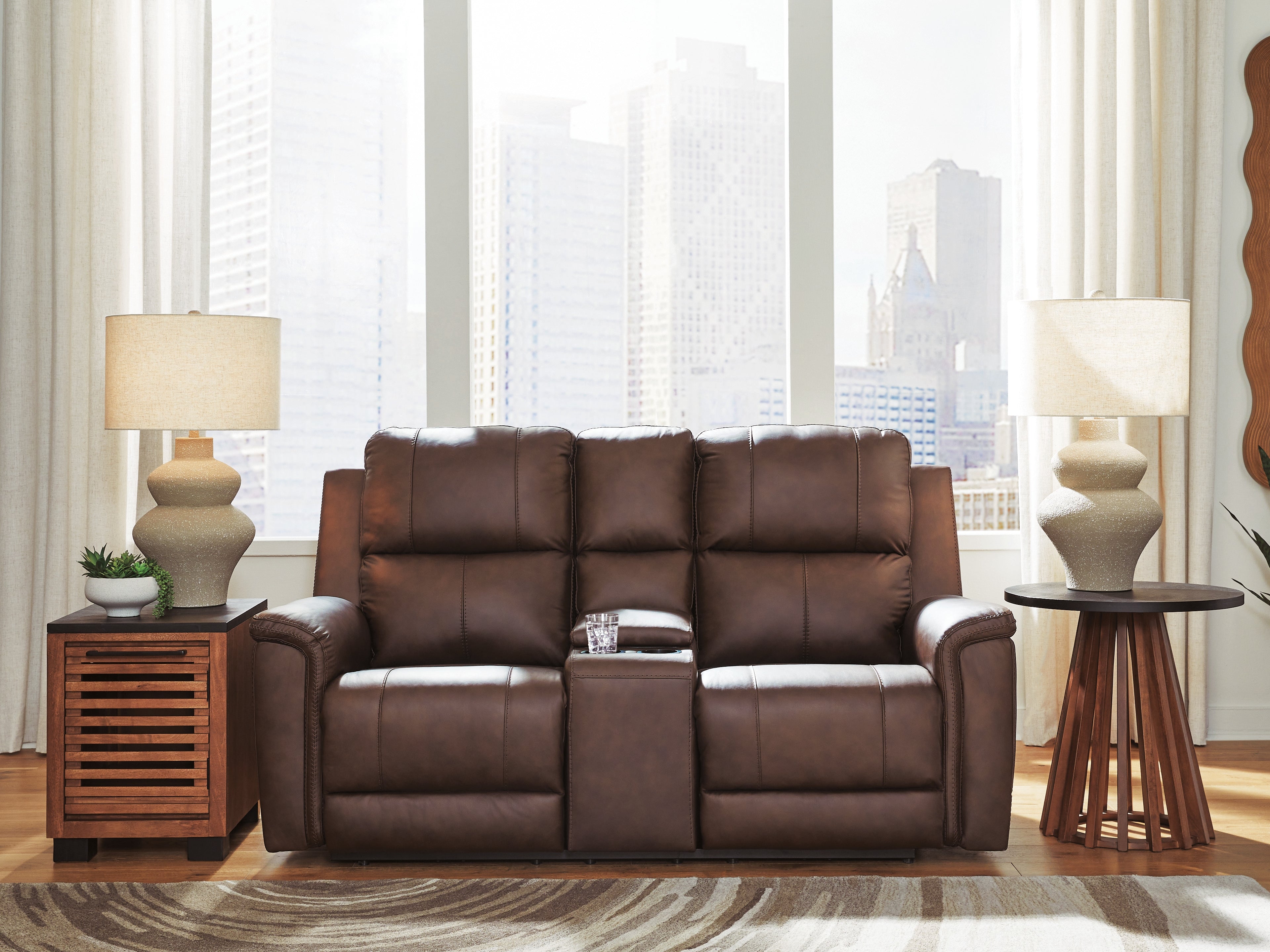 Bleckley Espresso PWR REC Loveseat/CON/ADJ HDRST