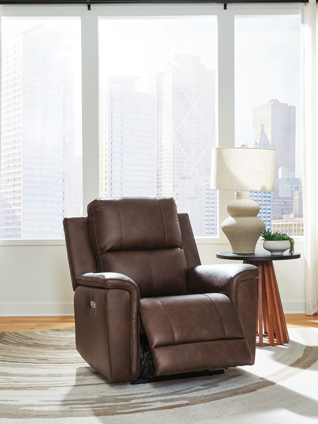 Bleckley Espresso PWR Recliner/ADJ Headrest