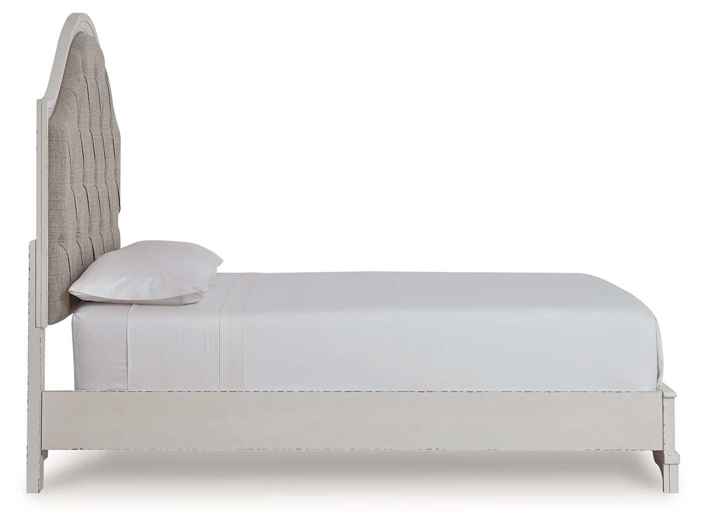 Blendon Rustic Brown Queen Upholstered Panel Bed