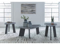 Bluebond Gray Faux Marble Coffee Table Set (Set of 3)