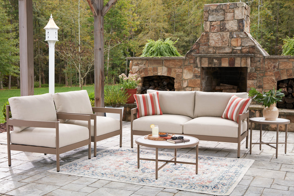 Bluff Trail Beige Love/Chairs/Tables Set (Set of 5)