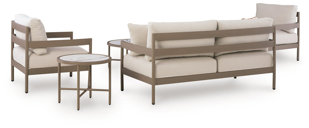 Bluff Trail Beige Love/Chairs/Tables Set (Set of 5)