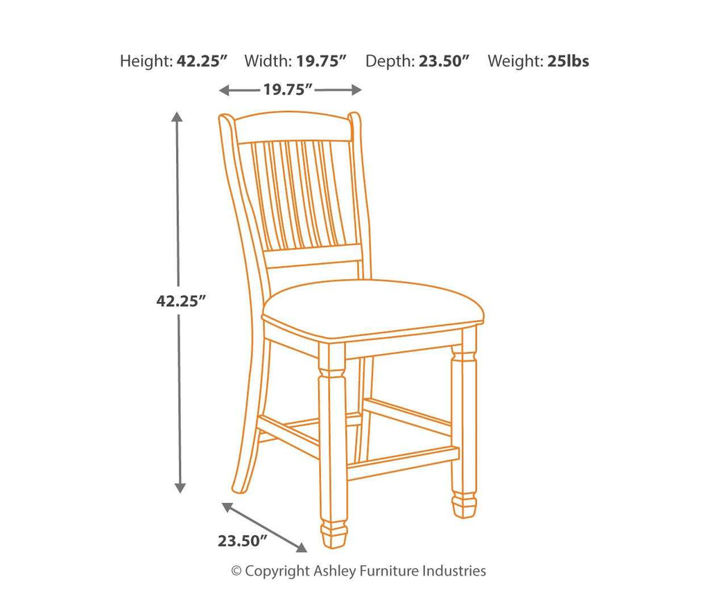 Bolanburg Antique White Bar Stool (Set of 2)