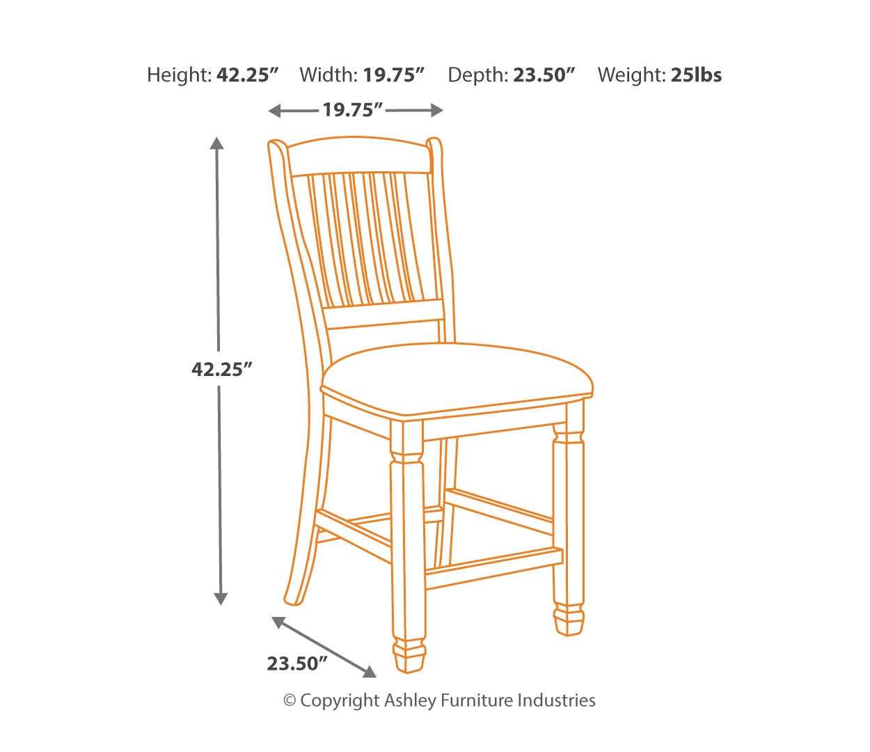 Bolanburg Antique White Bar Stool (Set of 2)