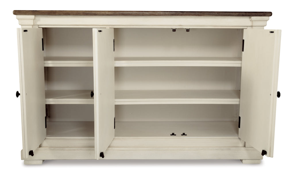 Bolanburg Antiqued White and Weathered Oak Dining Server