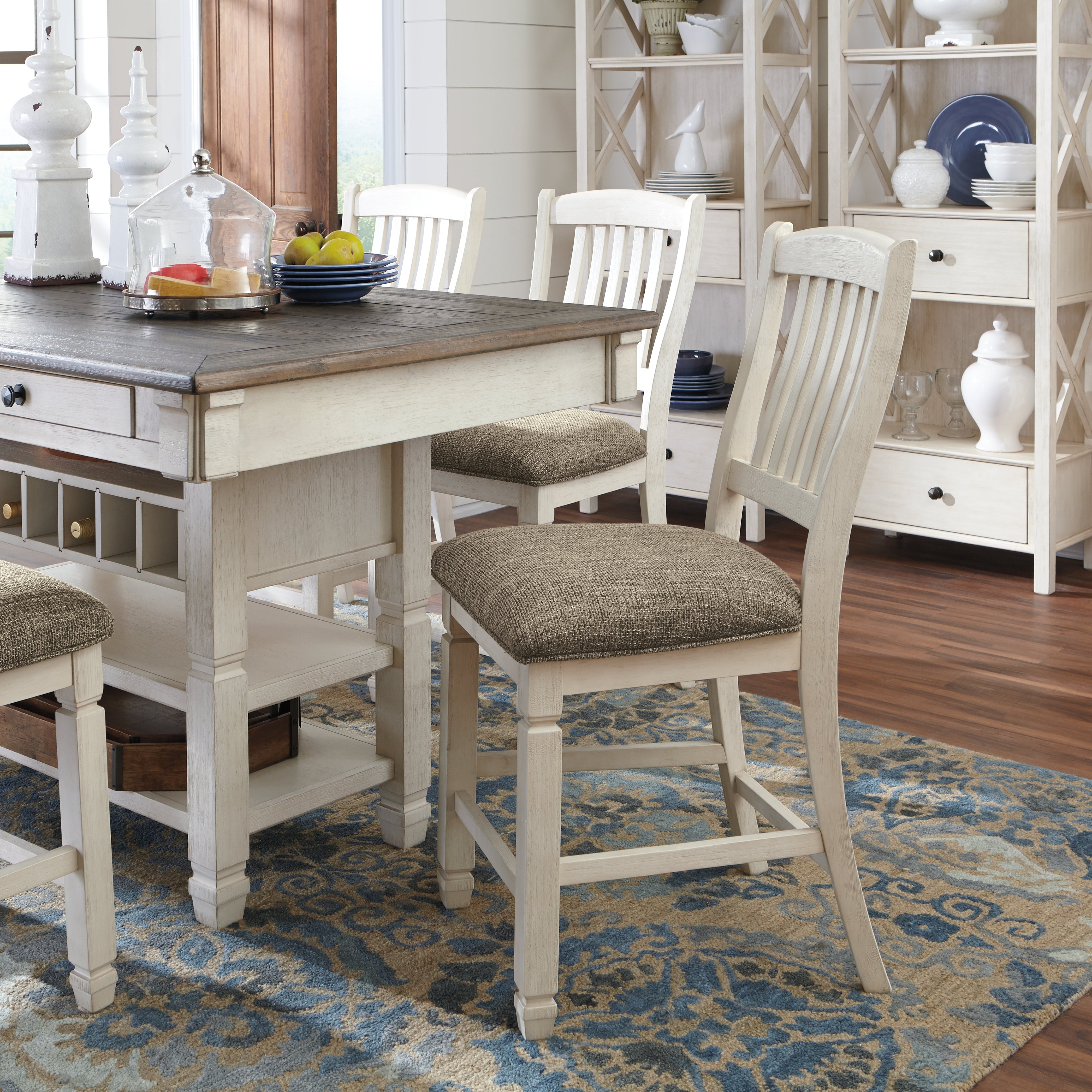 Bolanburg Counter Height Dining Table w/ Wine Rack