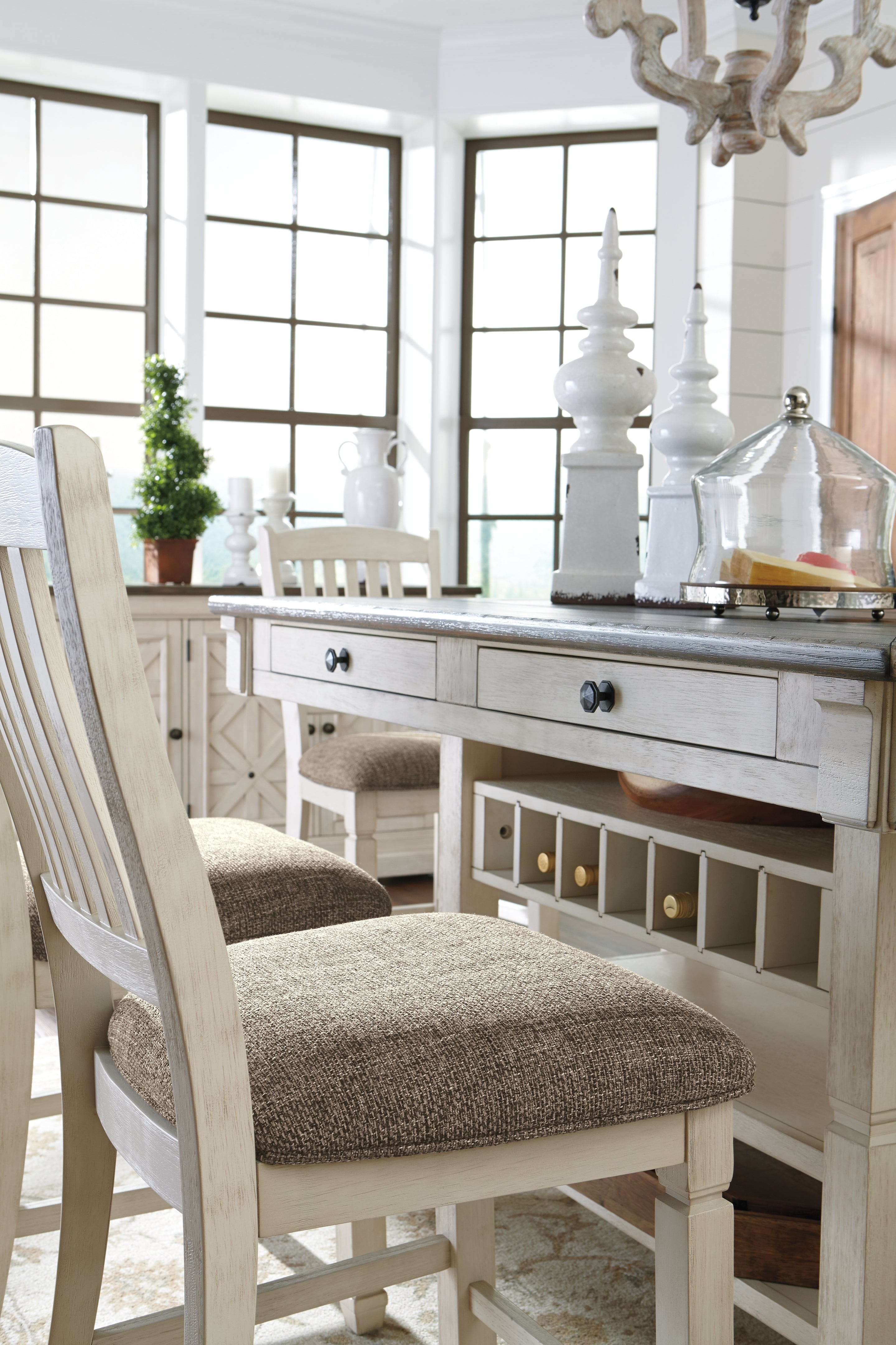 Bolanburg Counter Height Dining Table w/ Wine Rack
