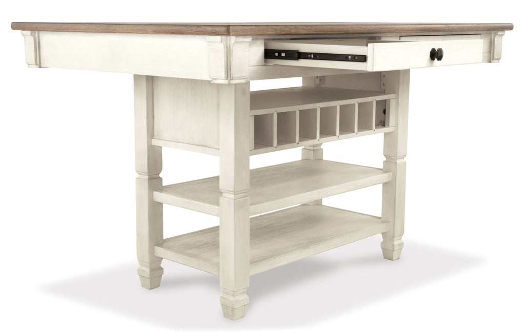 Bolanburg Counter Height Dining Table w/ Wine Rack